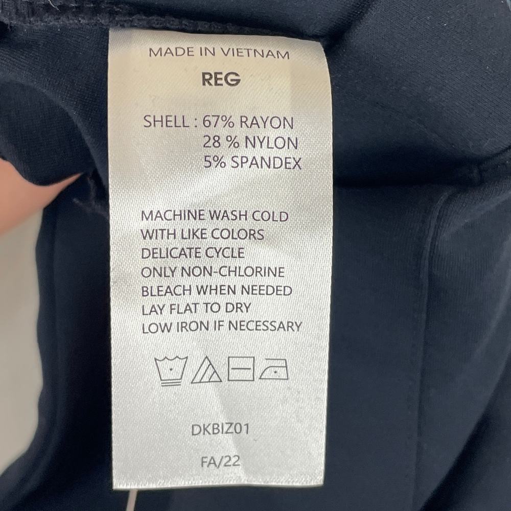 Quince Women's Ultra-Stretch Ponte Straight Leg Pant 30" Inseam Navy Blue Size S - Picture 8 of 9